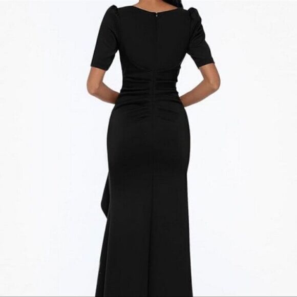 XSCAPE Black SCUBA Ruched NWT Size 16 - Picture 5 of 15